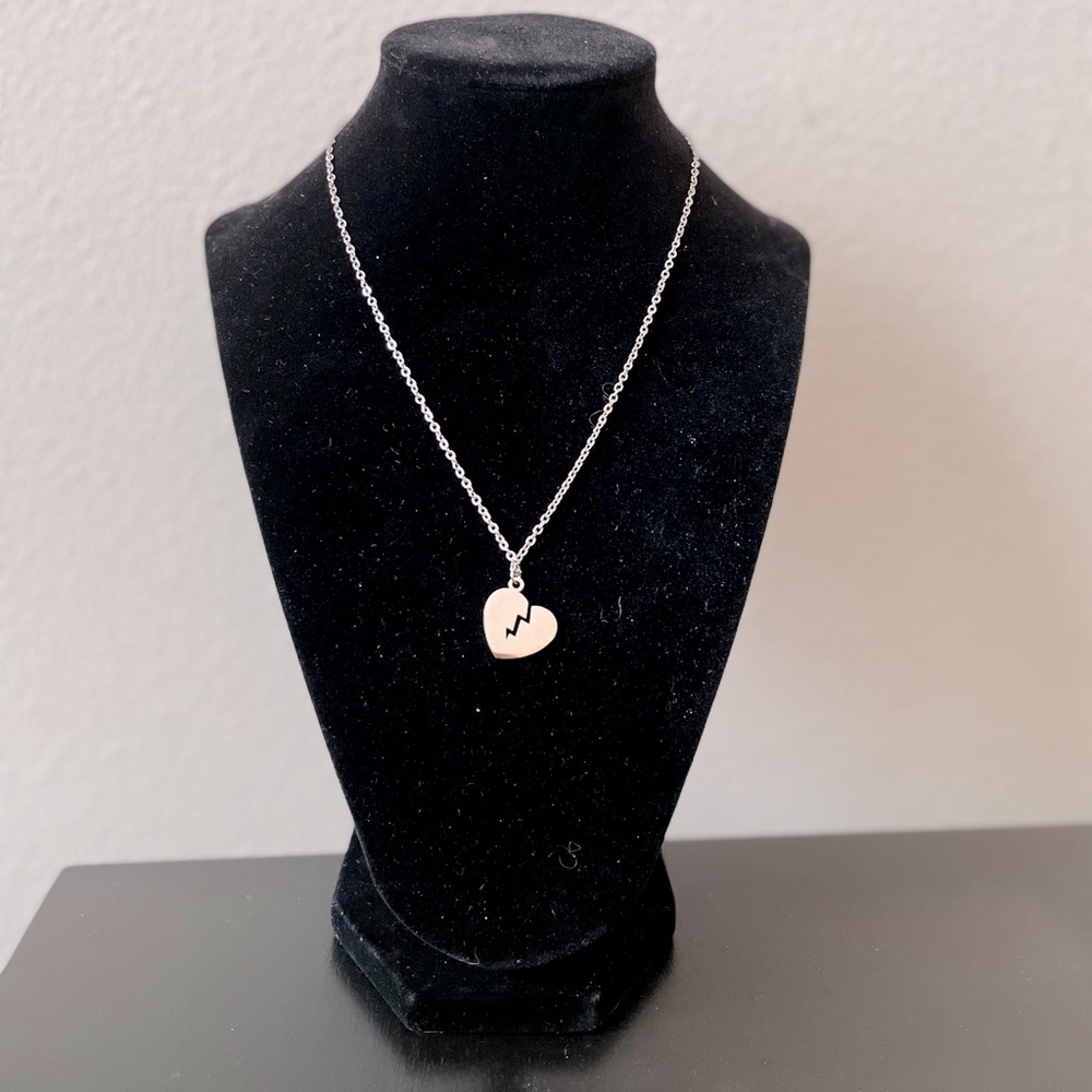 Handmade Broken Heart Necklace